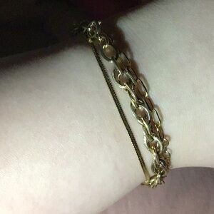 18k gold plated dainty bracelet